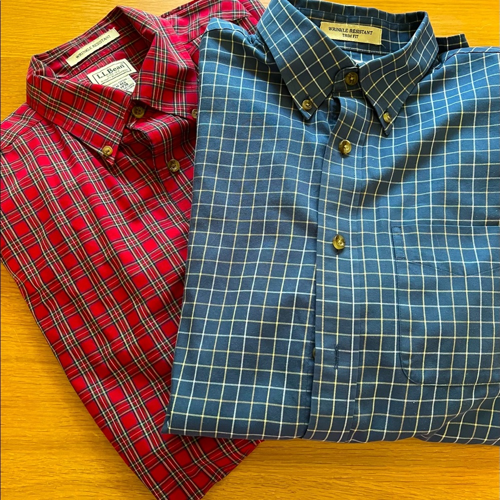 Two L.L. BeN Shirts- M Wrinkle Resistant